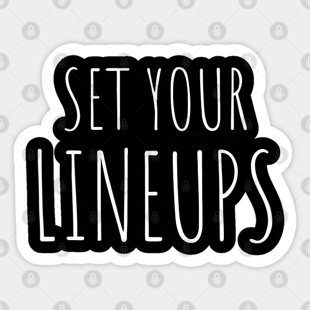 Set Your Lineups Fantasy Football Sticker by MalibuSun